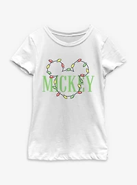 Disney Mickey Mouse Name Lights Youth Girls T-Shirt