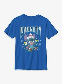Disney Lilo & Stitch Naughty Xmas Youth T-Shirt