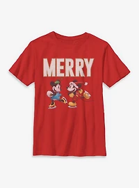 Disney Mickey Mouse & Minnie Merry Skating Youth T-Shirt