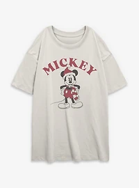 Disney Mickey Mouse Xmas Ready  Womens Oversized T-Shirt