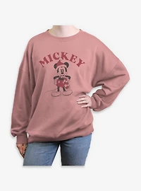 Disney Mickey Mouse Xmas Ready  Womens Oversized Sweatshirt