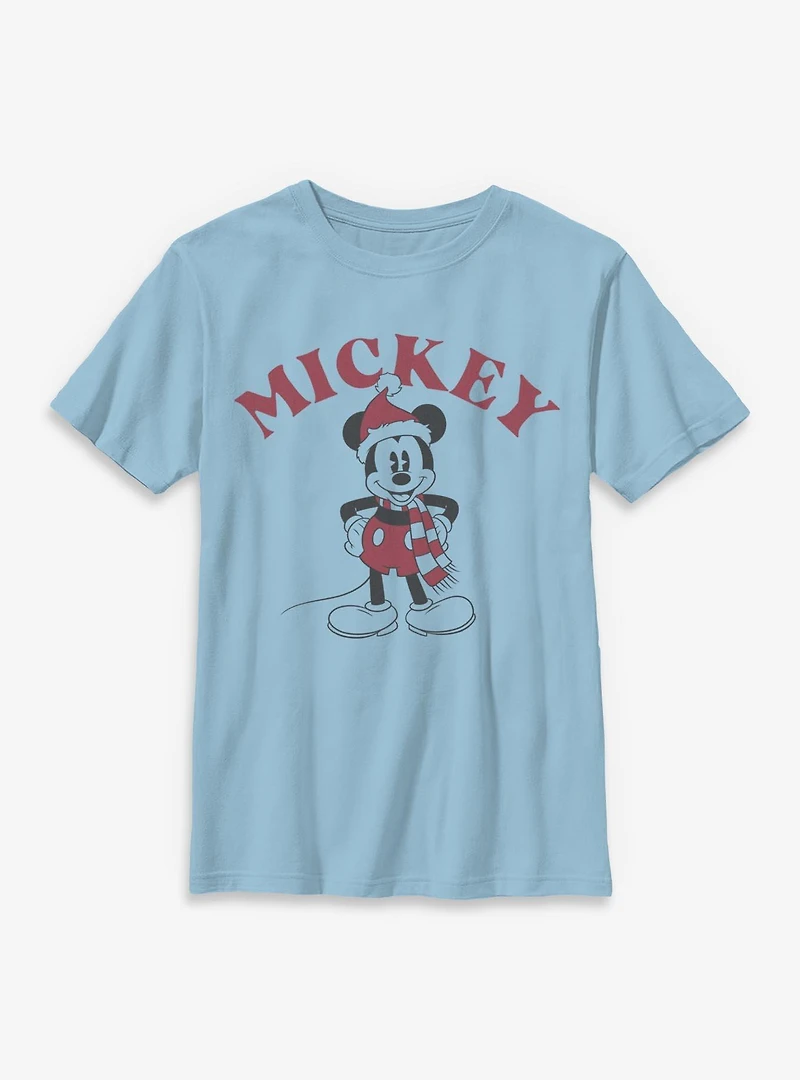 Disney Mickey Mouse Xmas Ready  Youth T-Shirt