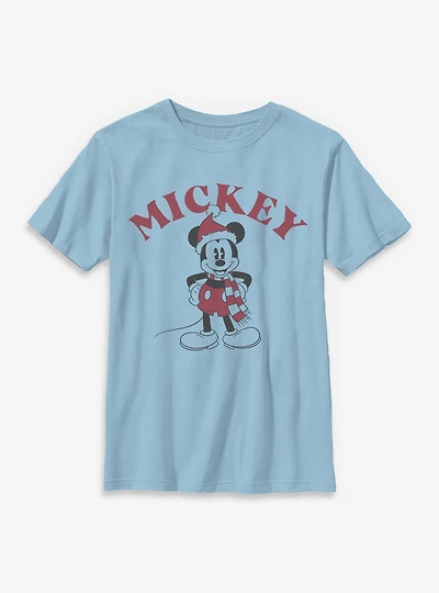 Disney Mickey Mouse Xmas Ready  Youth T-Shirt