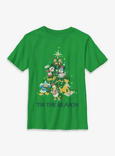 Disney Mickey Mouse & Friends Tis The Season Lights Youth T-Shirt