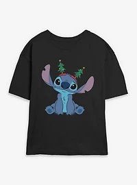 Disney Lilo & Stitch Xmas Tree Antennas Womens Skimmer T-Shirt