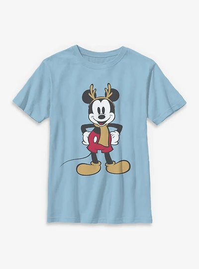 Disney Mickey Mouse Festive Reindeer Youth T-Shirt