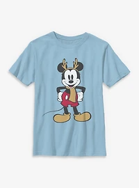 Disney Mickey Mouse Festive Reindeer Youth T-Shirt