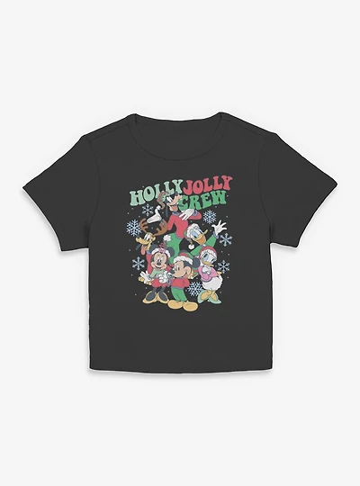 Disney Mickey Mouse & Friends Holly Jolly Crew Women Baby T-Shirt