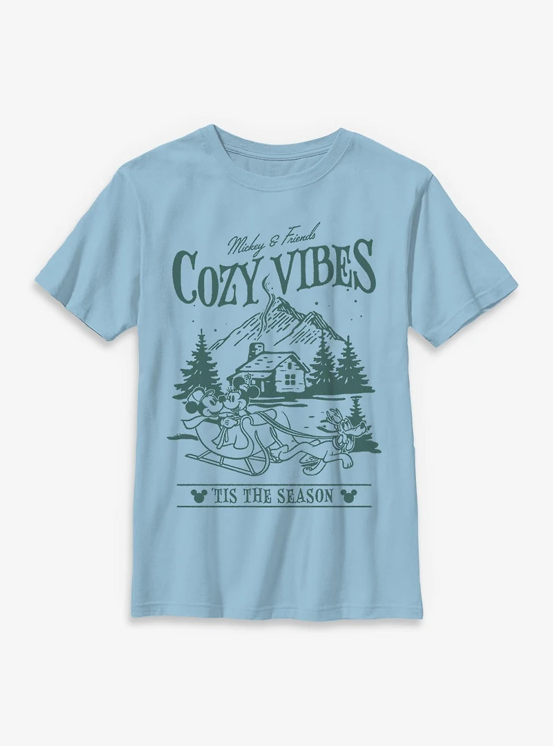 Disney Mickey Mouse & Friends Cozy Vibes Tis The Season Youth T-Shirt