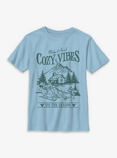 Disney Mickey Mouse & Friends Cozy Vibes Tis The Season Youth T-Shirt