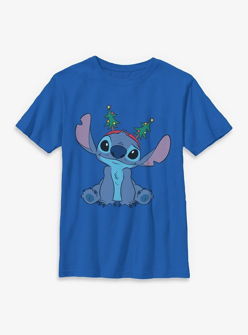 Disney Lilo & Stitch Xmas Tree Antennas Youth T-Shirt