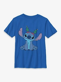Disney Lilo & Stitch Xmas Tree Antennas Youth T-Shirt