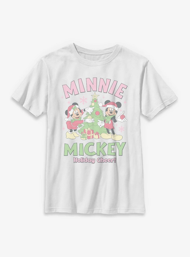 Disney Mickey Mouse & Minnie Holiday Cheer Youth T-Shirt
