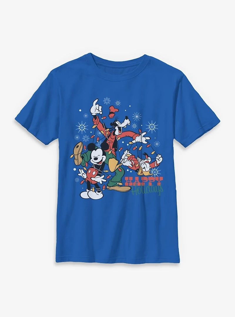 Disney Mickey Mouse & Friends Classic Happy Holidays Youth T-Shirt