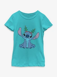 Disney Lilo & Stitch Xmas Tree Antennas Youth Girls T-Shirt
