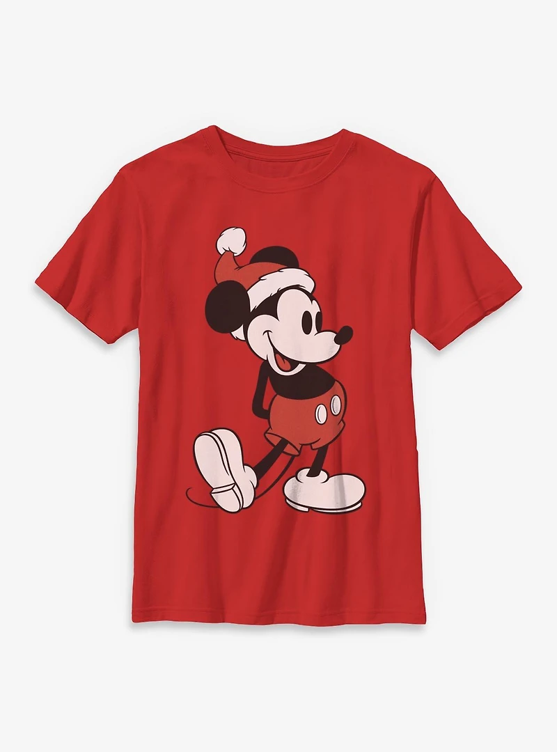 Disney Mickey Mouse Classic Santa Youth T-Shirt
