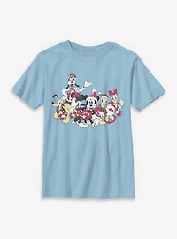 Disney Mickey Mouse & Friends Xmas Group  Youth T-Shirt