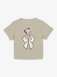Disney Minnie Mouse Mrs Claus Bow Women Baby T-Shirt