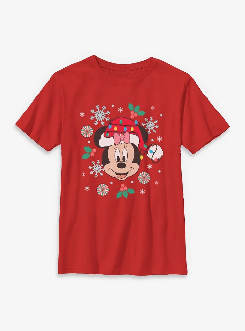 Disney Minnie Mouse Snowflakes & Candy Youth T-Shirt