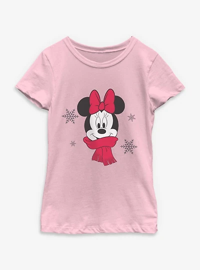 Disney Minnie Mouse Cozy Christmas Youth Girls T-Shirt