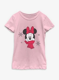 Disney Minnie Mouse Cozy Christmas Youth Girls T-Shirt