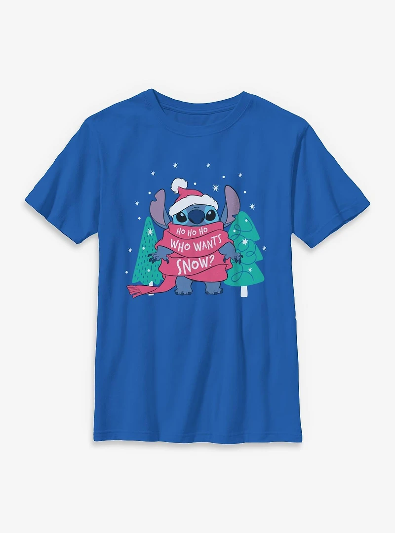 Disney Lilo & Stitch Who Wants Snow Youth T-Shirt