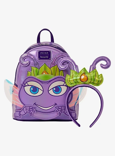 Loungefly Disney Pixar A Bug's Life Princess Atta Figural Mini Backpack with Ear Headband