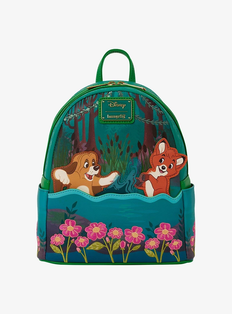 Loungefly Disney The Fox and The Hound Pond Scene Mini Backpack