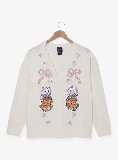 Disney The Aristocats Kittens Pointelle Knit Women's Plus Cardigan - BoxLunch Exclusive