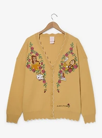 Disney Beauty and the Beast Rose Women's Plus Scalloped Cardigan — BoxLunch Exclusive