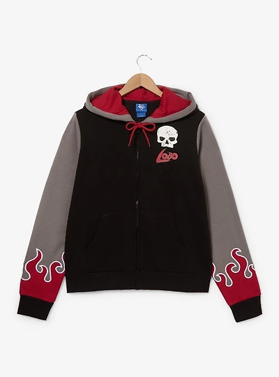 Her Universe DC Comics Supergirl Lobo Bite Me Fanboy Women's Plus Cropped Zippered Hoodie - BoxLunch Exclusive