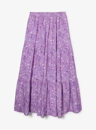 Disney Tangled Rapunzel Floral Allover Print Maxi Skirt - BoxLunch Exclusive