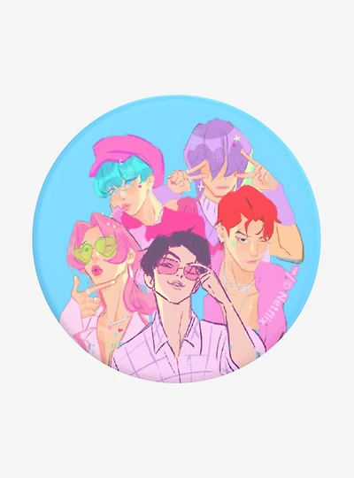 PopSocket PopTop KPop Demon Hunters Saja Boys Adhesive Phone Grip