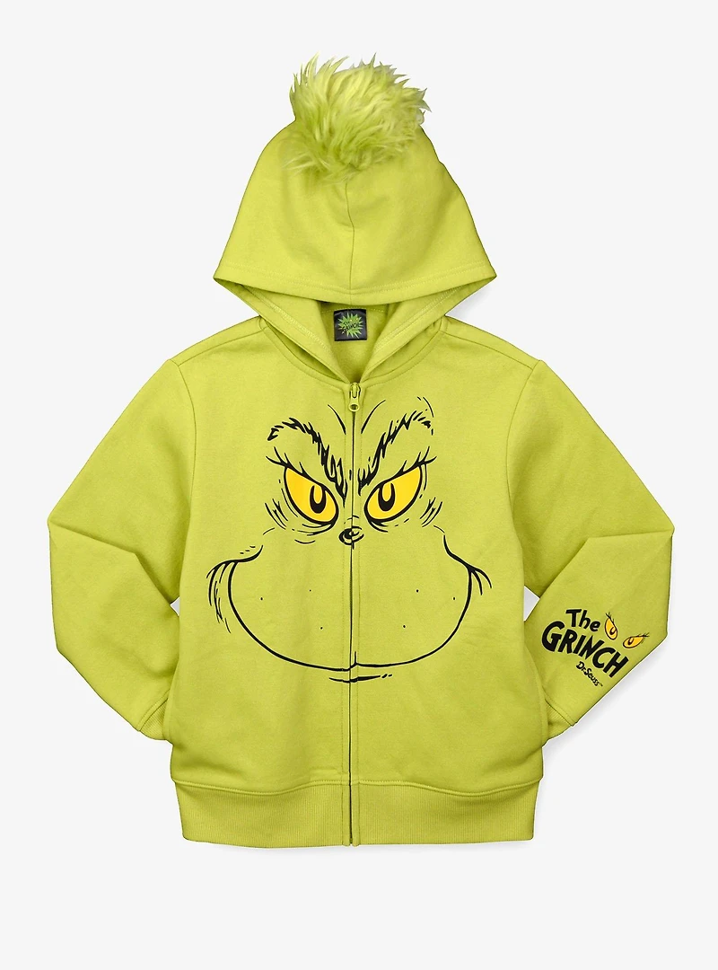 Dr. Seuss How The Grinch Stole Christmas Face Youth Hoodie