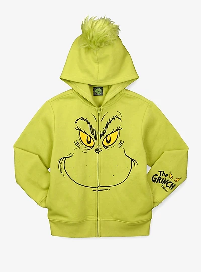 Dr. Seuss How The Grinch Stole Christmas Face Youth Hoodie