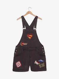 DC Comics Supergirl Patches Women's Plus Short Overalls - BoxLunch Exclusive