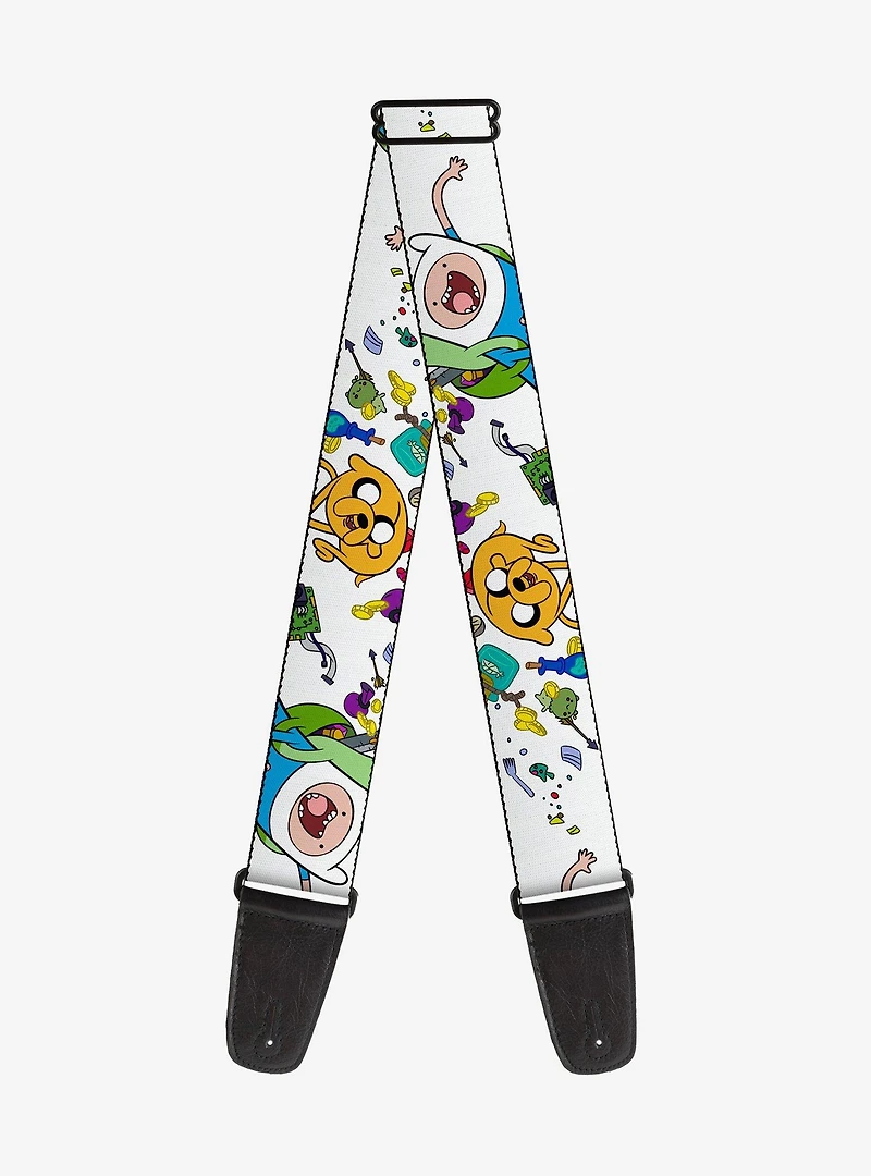 Adventure Time Jake and Finn Open Pack Pose Guitar Strap