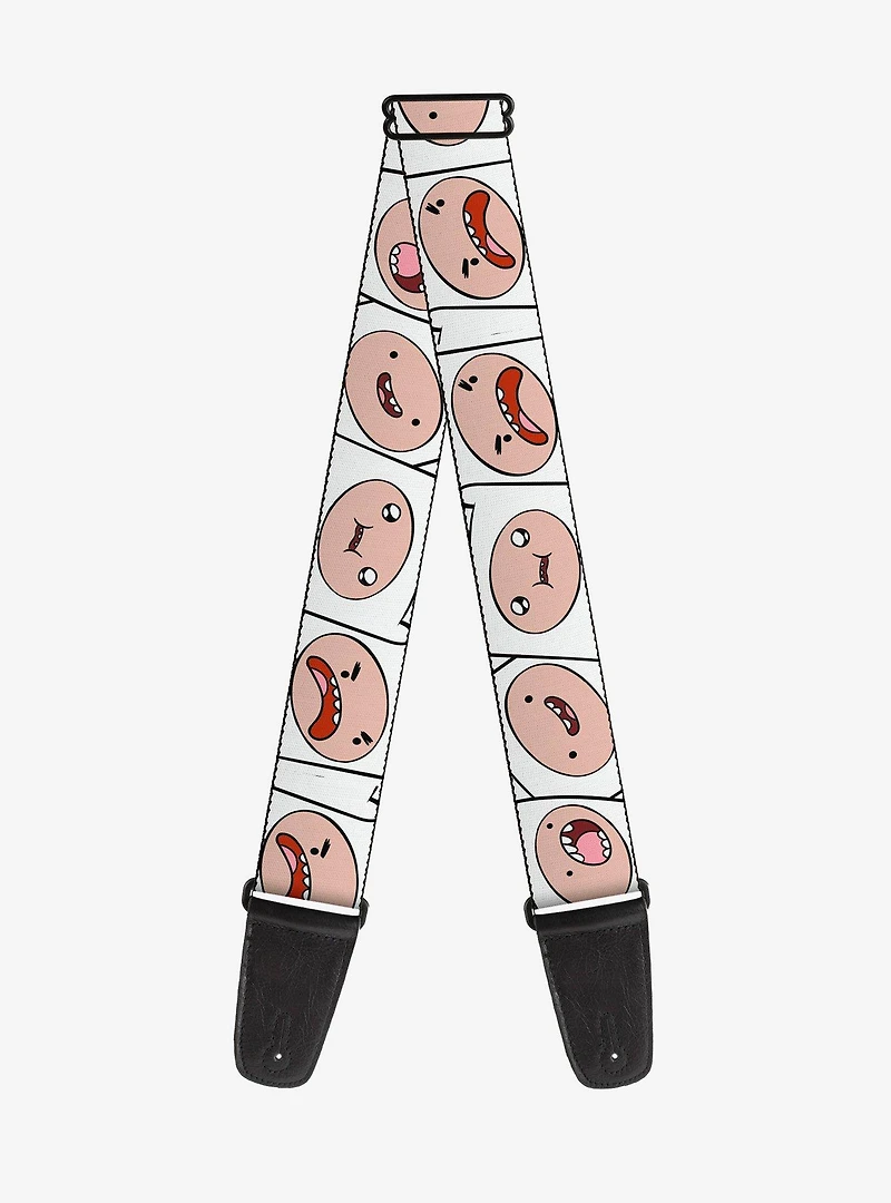 Adventure Time Finn Expression Blocks Guitar Strap
