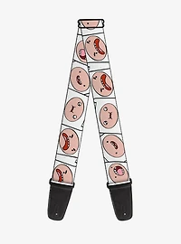 Adventure Time Finn Expression Blocks Guitar Strap