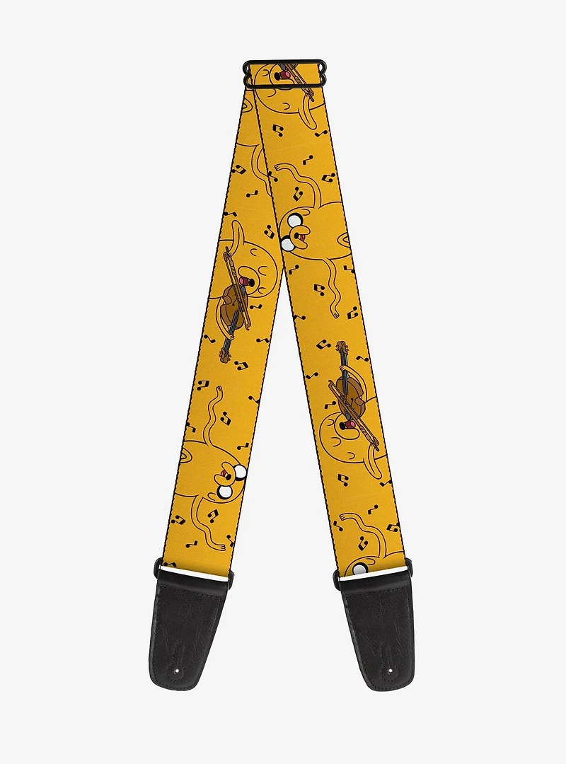 Adventure Time Jake Dancing and Violin Poses Guitar Strap
