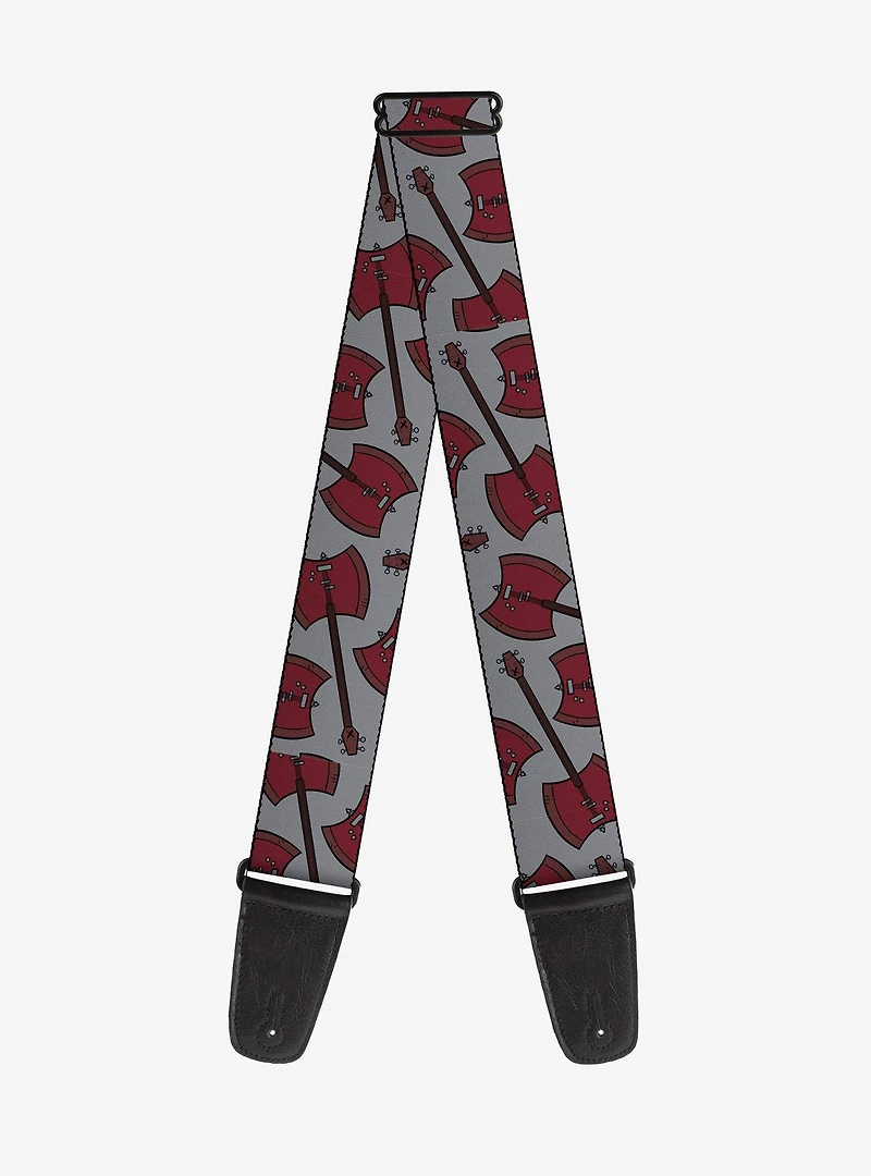 Adventure Time Marcelines Axe Bass Scattered Guitar Strap
