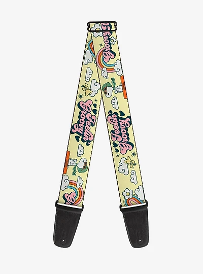 Peanuts Snoopy Flying Ace and Woodstock Groovy Quotes Guitar Strap