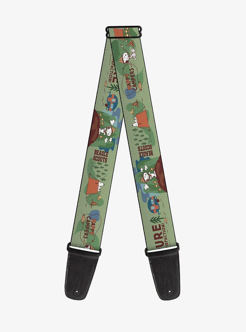 Peanuts Happy Camper Beagle Scouts Scenes Guitar Strap