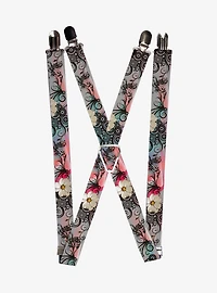 Flowers Filigree Pink Suspenders