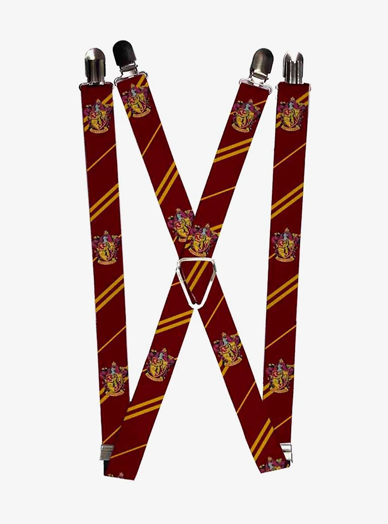 Harry Potter Gryffindor Crest Stripe Suspenders