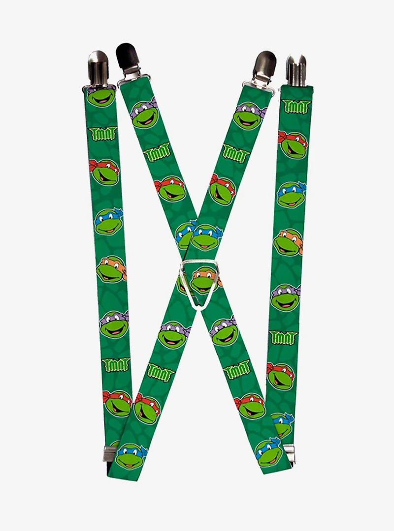 Teenage Mutant Ninja Turtles Turtle Faces Green Turtle Shell Suspenders