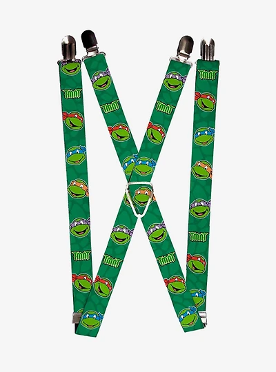 Teenage Mutant Ninja Turtles Turtle Faces Green Turtle Shell Suspenders