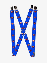 DC Comics Superman Shield Blue Suspenders