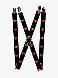 DC Comics Superman Shield Black Suspenders