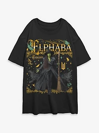 Wicked: For Good Elphaba Thropp Ornate Portrait Womens Oversized T-Shirt BoxLunch Exclusive